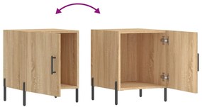 Mesa cabeceira 2pcs 40x40x50cm deriv. madeira carvalho sonoma