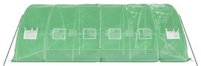 Estufa com estrutura de aço 30 m² 6x5x2,3 m verde