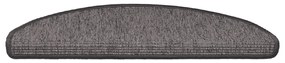 Tapetes de escada autoadesivos 15 pcs 65x21x4cm cinzento e bege