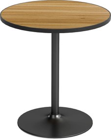 HOMCOM Mesa de jantar redonda, efeito carvalho, design compacto, para 2-4 pessoas, Carvalho | Aosom Portugal