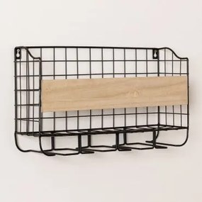 Suporte De Parede Para 4 Garrafas E Copos Parker Preto - Sklum