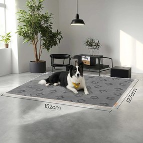 Manta impermeável para cães 157 x 127 cm cinzento