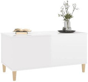 Mesa centro 90x44,5x45 cm derivados de madeira branco brilhante
