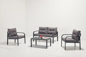 Conjunto de Lounge de Jardim Arya – Sofá de 2 Lugares, 2 Poltronas Ind