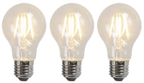 Conjunto de 3 lâmpadas LED A60 com filamento 4W 2700K 320lm