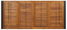 Mesa jardim c/ pernas em forma de U 200x90x75 cm acácia maciça