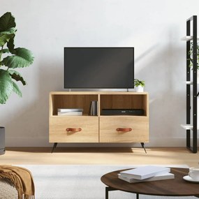 vidaXL Móvel p/ TV 80x36x50cm madeira processada carvalho sonoma