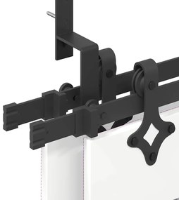 Kit de ferragens para porta deslizante 427 cm aço preto
