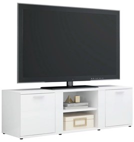 Móvel de TV Lokise de 120 cm - Branco Brilhante - Design Nórdico