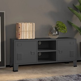 vidaXL Móvel de TV industrial 105x35x42 cm metal antracite