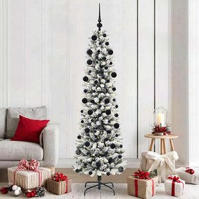 vidaXL Árvore de Natal Artificial Branco 210 cm PVC, Metal e Plástico