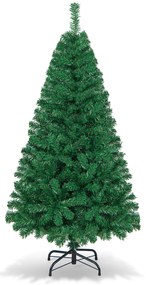 Árvore de Natal artificial articulada em PVC com suporte de metal sólido - 6 pés