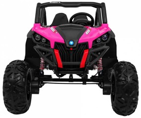 Buggy elétrico para Crianças 24V 4x4 2 Lugares SuperStar Rodas de EVA, Assento de couro Rosa