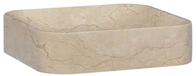 Lavatório 40x40x10 cm mármore cor creme