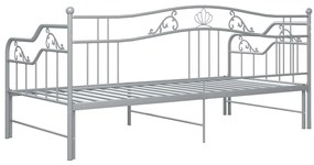 Estrutura sofá-cama de puxar 90x200 cm metal cinzento