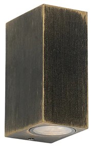 Candeeiro de parede moderno ouro antigo 2 luzes IP44 - Baleno Design,Moderno