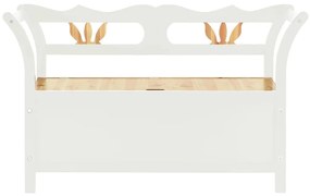Banco 107x45x75,5 cm madeira de abeto maciça branco