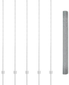 Conjunto de Cerca de Jardim Conjunto de 2 Aço galvanizado
