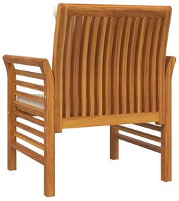 Cadeirões com almofadões branco nata 2 pcs acácia maciça