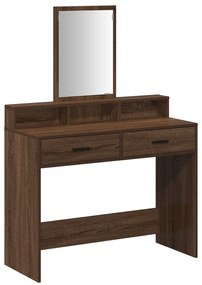 Mesa de Maquilhagem com Gavetas Castanho Carvalho 100x41x140 cm