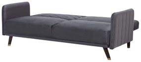 Sofá-cama de 3 lugares em tecido cinzento SENJA Beliani