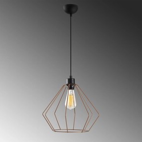 Candeeiro de Teto Maden – Cobre e Preto – 33 cm