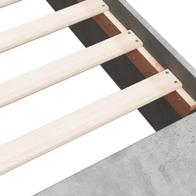 Estrutura de cama 135x190 cm derivados de madeira cinza cimento