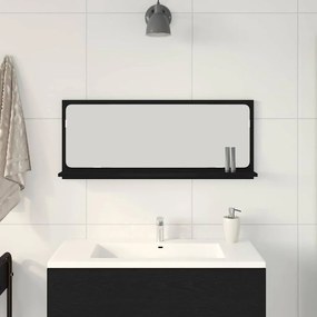 Espelho de Casa de Banho vidaXL Preto Carvalho 90x10,5x37 cm Madeira d