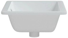 Lavatório casa de banho retangular 46,5x35x18cm cerâmica branco