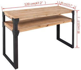 Mesa consola, madeira de acácia maciça, 120x40x85 cm
