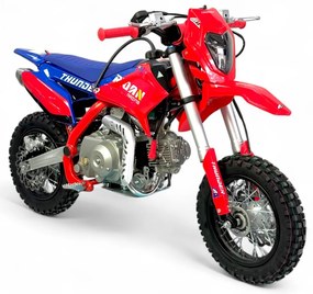 MINI MOTO Crianças MINICROSS Gasolina 70CC 10/10" APOLLO THUNDER AUTO Vermelha