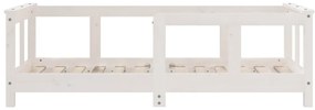 Estrutura de cama infantil 70x140 cm pinho maciço branco