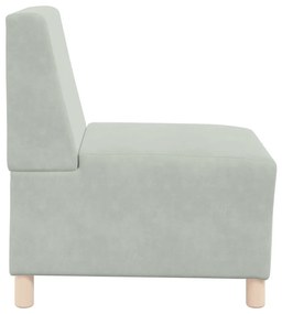 Cadeiras de Sofá 2 pcs Cinzento-claro 55 x 74 x 82 cm Veludo