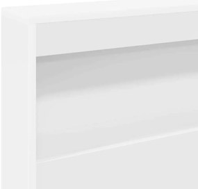 Cabeceira de armazenamento Branco 160 cm Madeira processada