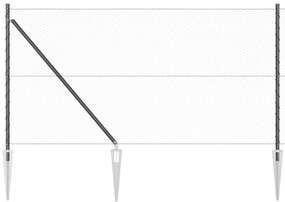 Cerca Hexagonal vidaXL Cinza 1x50 m Aço
