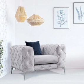 Cadeirão Wing Como – Cinzento Claro – 108x70x90 cm