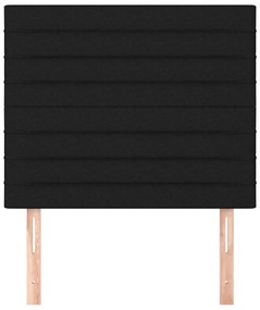 Cabeceira de cama 2 pcs tecido 80x5x78/88 cm preto