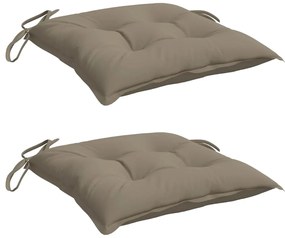 Almofadões móveis paletes 2 pcs tecido oxford cinza-acastanhado