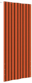 vidaXL Tela de varanda 100x240 cm tecido oxford laranja e castanho