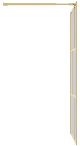 Divisória de chuveiro 100x195 cm vidro transparente ESG dourado