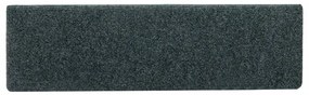 Tapetes de escada 15 pcs 65x21x4 cm tecido agulhado castanho