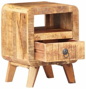 Mesa de cabeceira 30x30x41 cm madeira de mangueira áspera