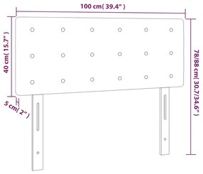 Cabeceira de cama c/ luzes LED veludo 100x5x78/88 cm rosa