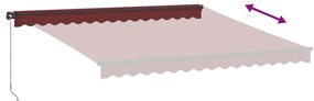 Toldo retrátil manual 400x300 cm bordô
