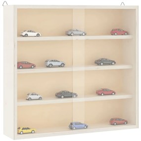 vidaXL Vitrine de colecionador de madeira com portas 40x8,5x37 cm