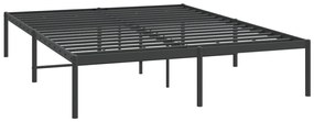 Estrutura de cama 160x200 cm metal preto