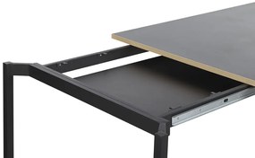 Mesa de jantar extensível preta 160/210 x 90 cm AVIS Beliani