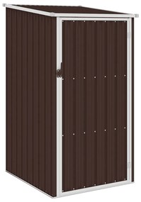 vidaXL Abrigo de jardim 87x98x159 cm aço galvanizado castanho