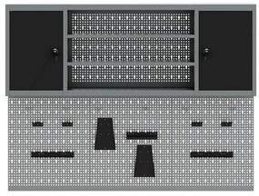 Conjunto de Armário de Ferramentas e Painel de Ferramentas de 6 Peças