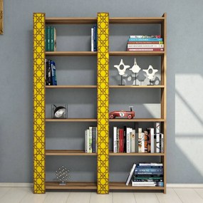 Estante City – Nogueira Amarela – 124,6x170x24,2 cm
